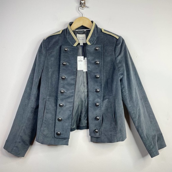 Banana Republic Jackets & Blazers - Banana Republic x Olivia Palermo Gray Cord Military Jacket M new